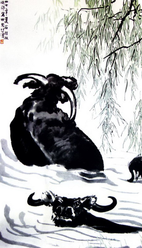 大発見、中国画家徐悲鴻の絵です 大発見、中国画家徐悲鴻の絵です
